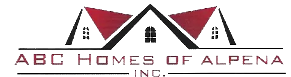 A red and black image of a house with the words " homes inc ".